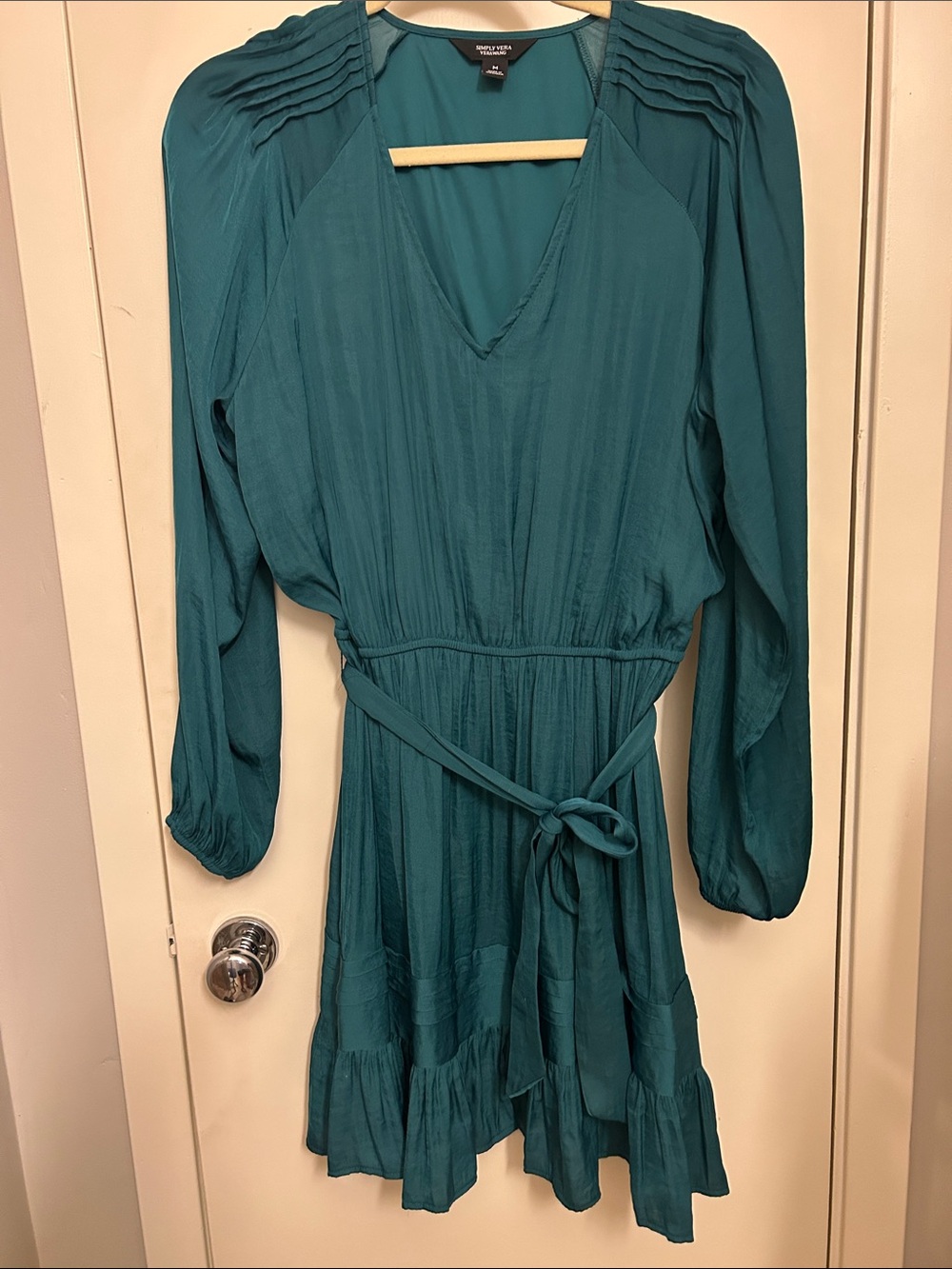Simply Vera Vera Wang Teal Scoop Neck Dress